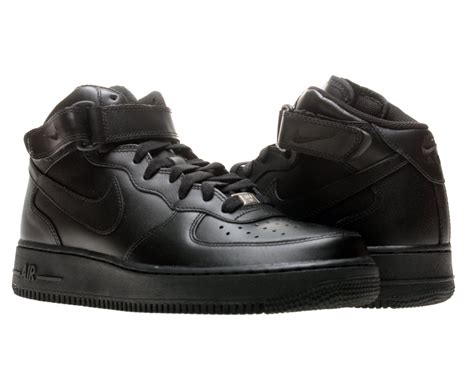 nike air force 1 mid zwart